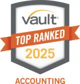 Vault Top Ranked Accounting 2025 Logo