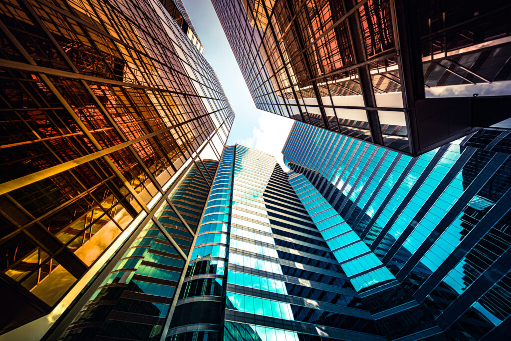 Architecture details Modern Building Glass facade Exterior