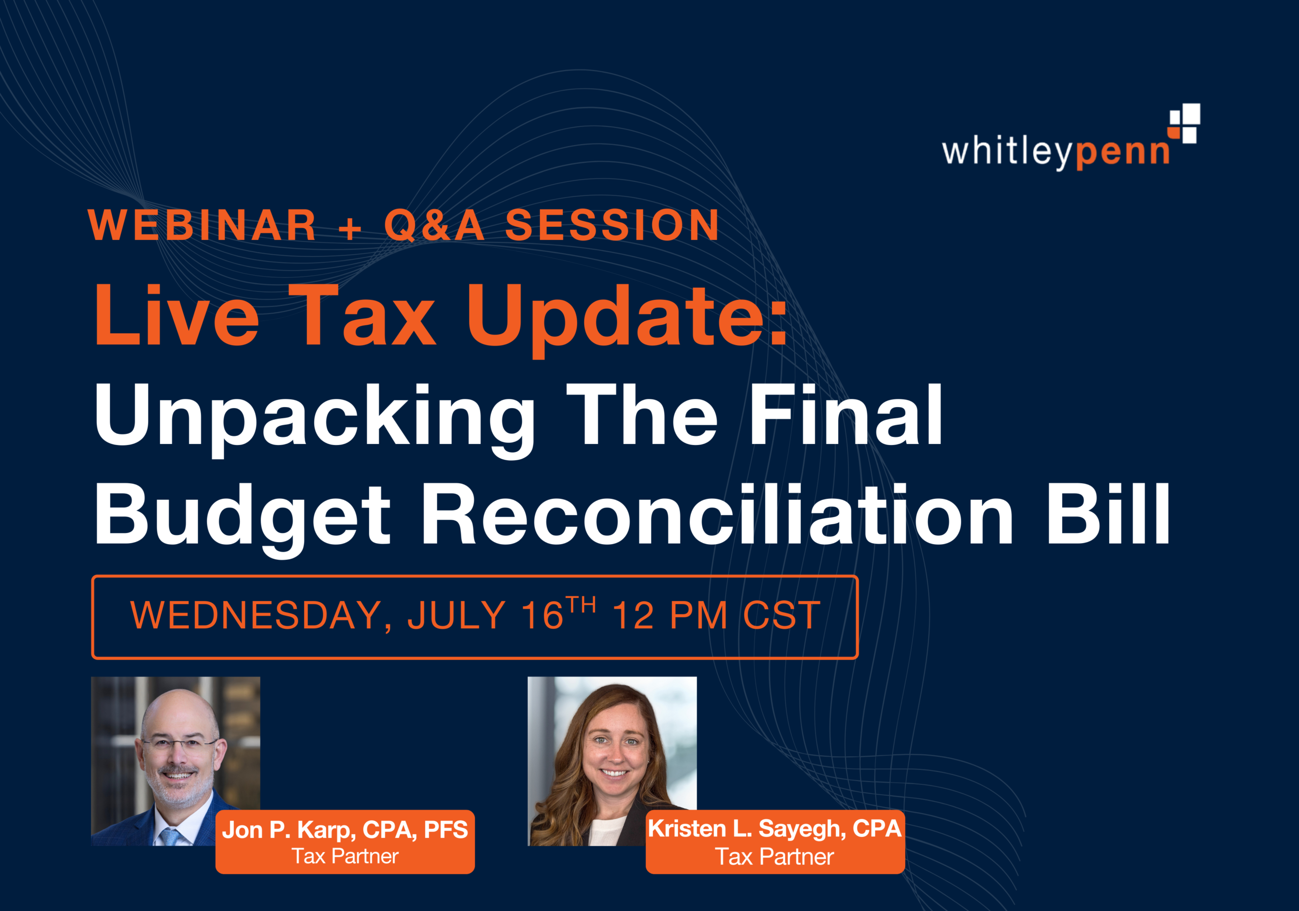 Live Tax Update: Unpacking the Final Budget Reconciliation Bill