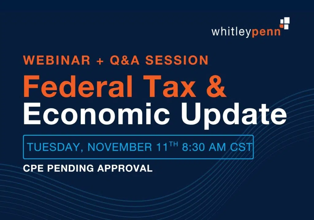 Federal Tax & Economic Update Cover
